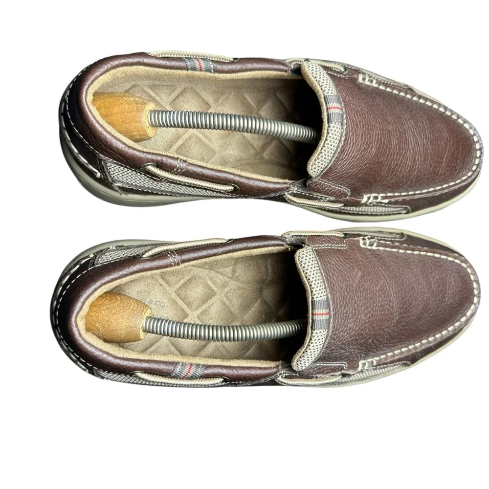Bass Baron III Boat Shoes Men's Size 11.5 M - Dark Brown Leather Mesh